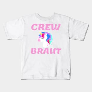 Bachelorette Party Shirt Unicorn Crew Bride Kids T-Shirt